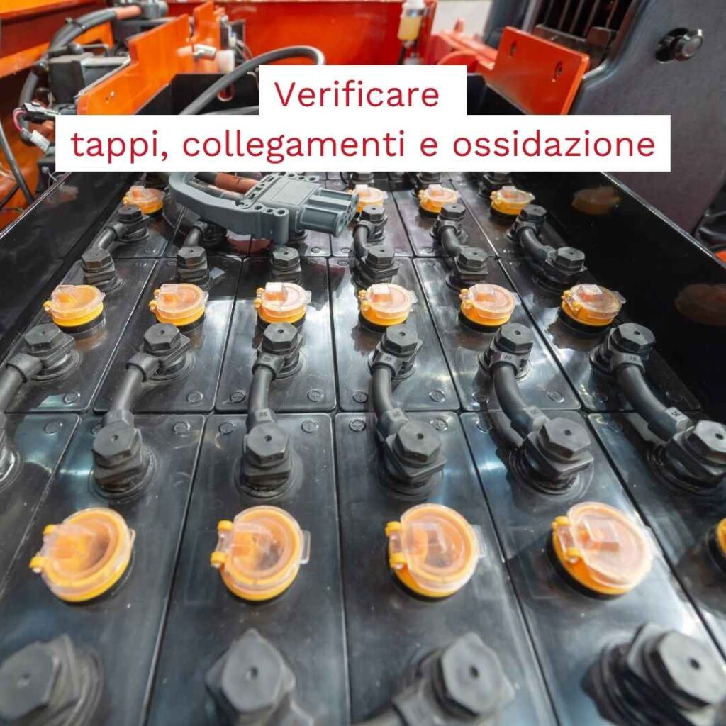 Esempio di batteria al piombo acido del muletto in buono stato