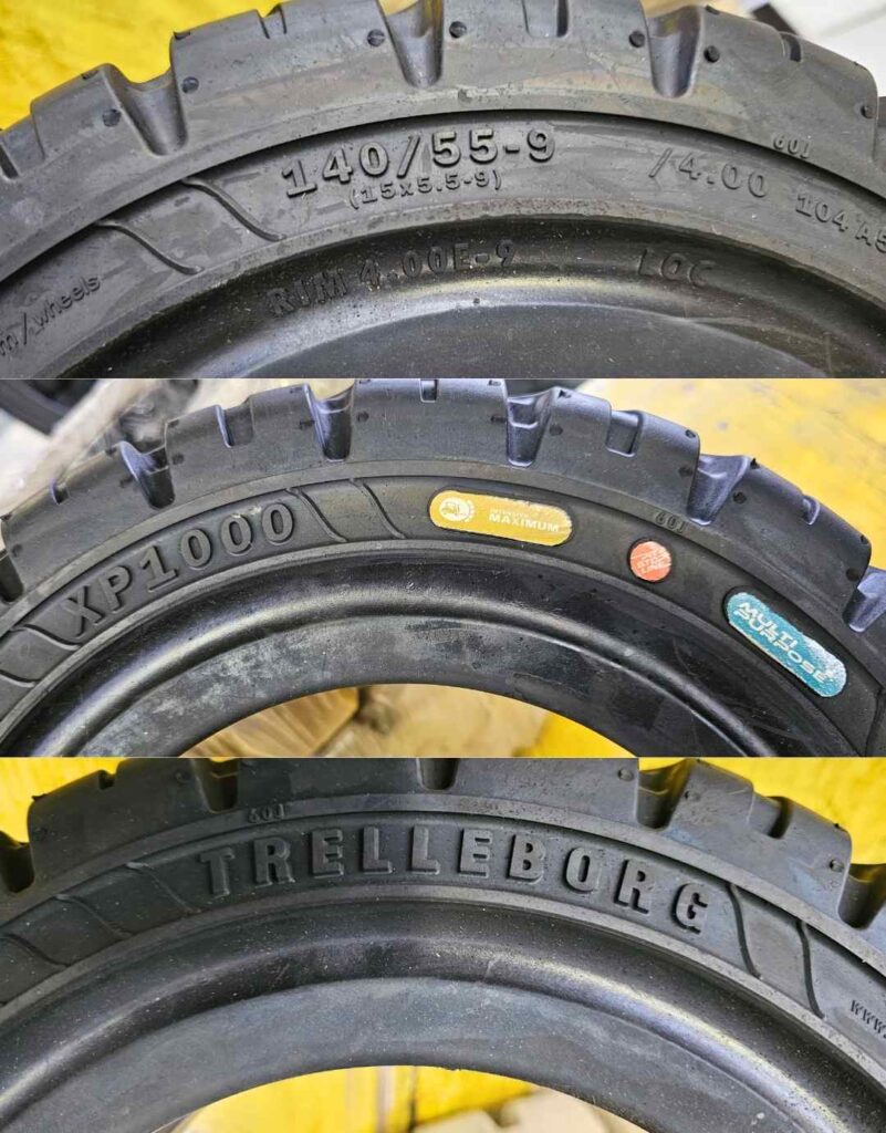 Dati riportati sulle gomme dei carrelli elevatori